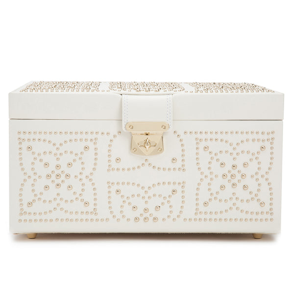 Wolf Cream Marrakesh Medium Jewellery Box 308153 - Hamilton & Lewis Jewellery