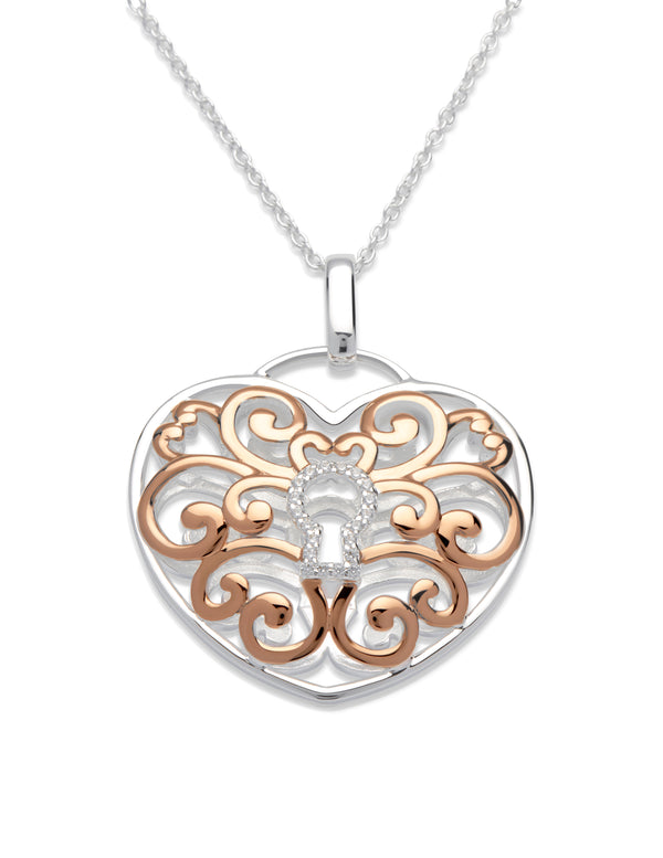 Unique & Co Ladies Sterling Silver Necklace MK-575 - Hamilton & Lewis Jewellery