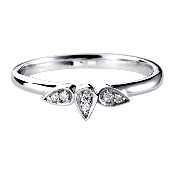 Diamond Set shaped wedding ring - Hamilton & Lewis Jewellery