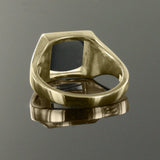 Red Reversible Square Head Solid Gold Square and Compass Masonic Ring - Hamilton & Lewis Jewellery