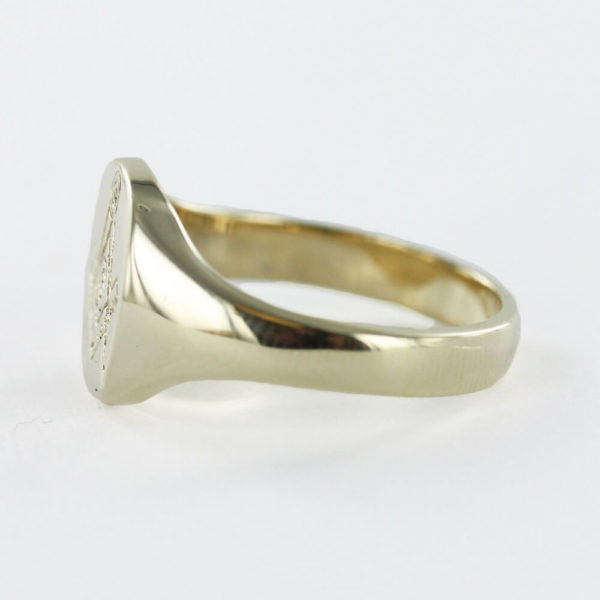 9ct Yellow Gold Square and Compass with G Masonic Signet Ring - Hamilton & Lewis Jewellery