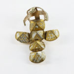 9ct Yellow Gold & Silver Masonic Handmade Orb Fob Ball Cross Pendant- Medium - Hamilton & Lewis Jewellery