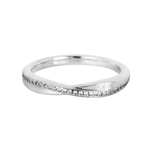 Entwined diamond set wedding ring - Hamilton & Lewis Jewellery