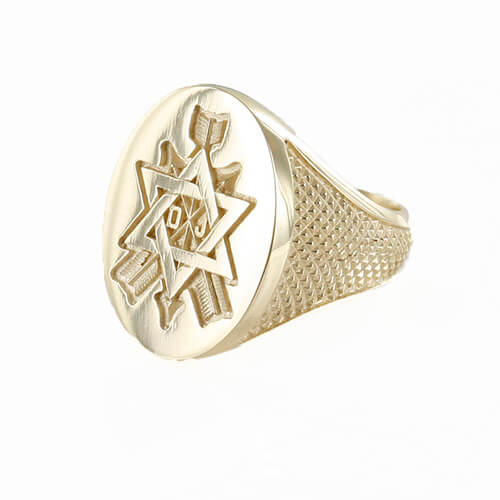Order of the Secret Monitor Solid 9ct Gold Masonic Ring - Hamilton & Lewis Jewellery