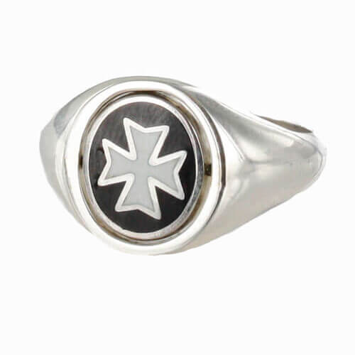 Reversible Solid Silver Knights of Malta Masonic Ring - Hamilton & Lewis Jewellery