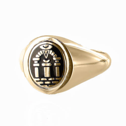 Reversible 9ct Gold Royal Arch Masonic Ring (Black) - Hamilton & Lewis Jewellery