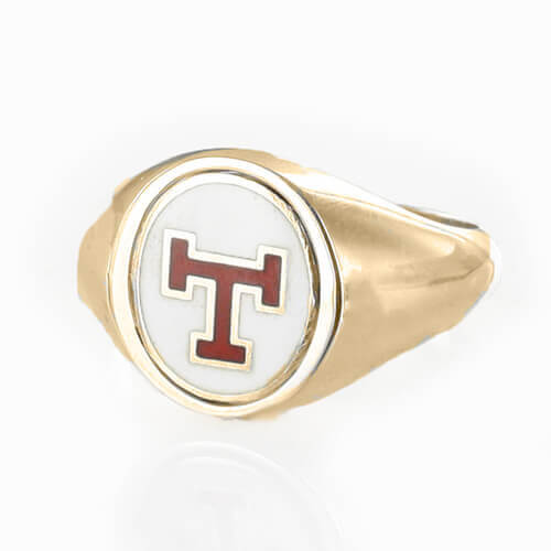 Reversible 9ct Gold Triple Tau Masonic Ring - Hamilton & Lewis Jewellery