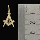 Hallmarked 9ct Gold Masonic Square And Compass Pendant - Hamilton & Lewis Jewellery
