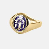Gold Royal Arch Masonic Ring (Blue)- Fixed Head - Hamilton & Lewis Jewellery