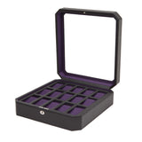 Wolf 15 Piece Black/Purple Windsor Watch Box 458503 - Hamilton & Lewis Jewellery