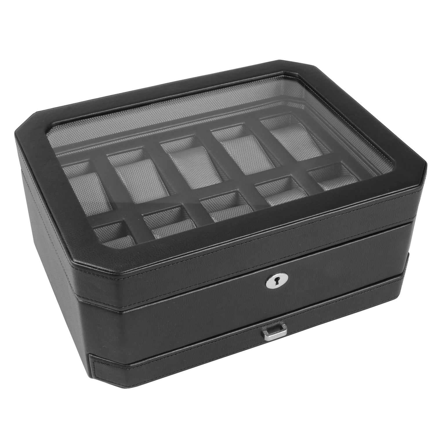 Wolf Windsor 10 Piece Watch Box with Drawer 4586029 Hamilton and