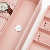 Wolf Rose Quartz Watch Box with Strap Valet Tray for Apple Watches 463115 - Hamilton & Lewis Jewellery