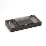 Wolf Howard Black Valet Tray with Roll 465103 - Hamilton & Lewis Jewellery