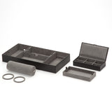 Wolf Howard Black Valet Tray with Roll 465103 - Hamilton & Lewis Jewellery