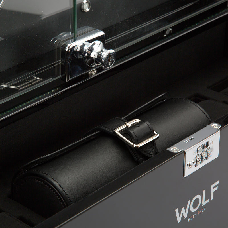 Wolf Regent 12 Piece Black Cabinet Winder 468070 - Hamilton & Lewis Jewellery