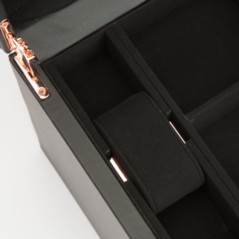 Wolf Double Black/Copper Axis Winder with Storage 469316 - Hamilton & Lewis Jewellery
