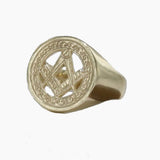 9ct Yellow Gold Masonic Signet Ring – Square & Compass - Hamilton & Lewis Jewellery