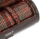 Wolf WM Brown Triple WATCH ROLL 800671 - Hamilton & Lewis Jewellery
