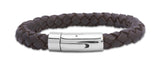 Unique & Co Black Leather Bracelet A49BL - Hamilton & Lewis Jewellery