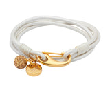 Unique & Co Ladies Pearl Leather Bracelet B154PE - Hamilton & Lewis Jewellery