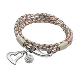 Unique & Co Ladies Pearl Leather Bracelet B155PE - Hamilton & Lewis Jewellery