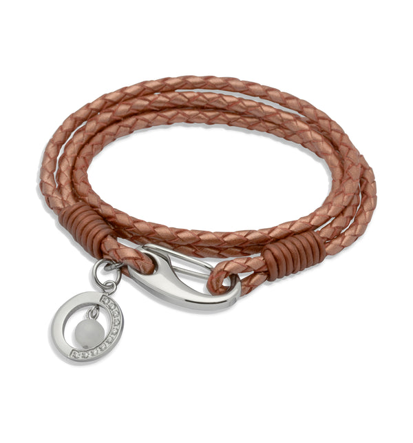 Unique & Co Ladies Copper Leather Bracelet B196CO - Hamilton & Lewis Jewellery