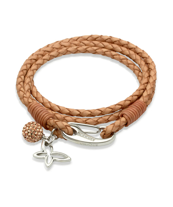 Unique & Co Ladies Natural Leather Bracelet B213NA - Hamilton & Lewis Jewellery