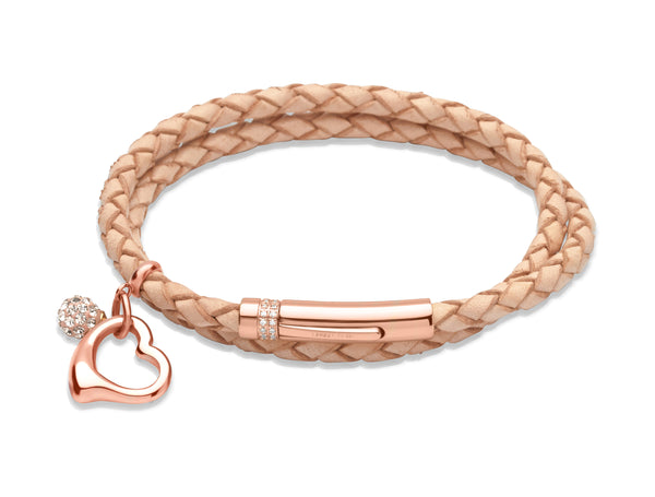 Unique & Co Ladies Natural Leather Bracelet B265NA - Hamilton & Lewis Jewellery