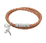 Unique & Co Ladies Natural Leather Bracelet B267NA - Hamilton & Lewis Jewellery