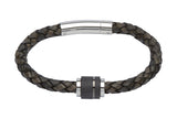 Unique & Co Antique Black Leather Bracelet B276ABL - Hamilton & Lewis Jewellery