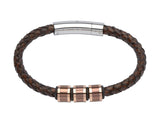 Unique & Co Antique Dark Brown Leather Bracelet B278ADB - Hamilton & Lewis Jewellery