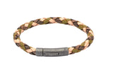 Unique & Co Camouflage Leather Bracelet B322CF - Hamilton & Lewis Jewellery