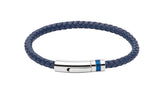 Unique & Co Blue Leather Bracelet B345BLUE - Hamilton & Lewis Jewellery