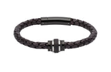 Unique & Co Antique Black Leather Bracelet B351ABL - Hamilton & Lewis Jewellery