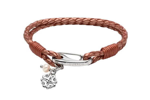 Unique & Co Ladies Copper Leather Bracelet B360CO - Hamilton & Lewis Jewellery