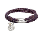 Unique & Co Ladies Antique Violet Leather Bracelet B362AV - Hamilton & Lewis Jewellery