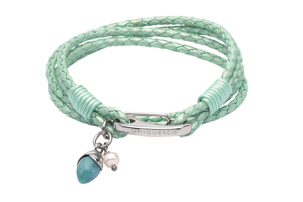 Unique & Co Ladies Oasis Turquoise Leather Bracelet B365OT - Hamilton & Lewis Jewellery