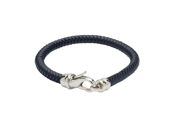Unique & Co Blue Leather Bracelet B380BLUE - Hamilton & Lewis Jewellery