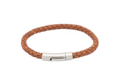Unique & Co Tan Leather Bracelet B399TAN - Hamilton & Lewis Jewellery