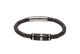 Unique & Co Antique Black Leather Bracelet B403ABL - Hamilton & Lewis Jewellery