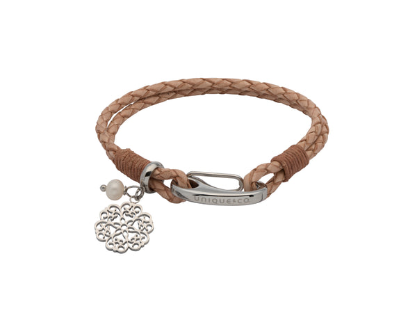 Unique & Co Ladies Natural Leather Bracelet B412NA - Hamilton & Lewis Jewellery