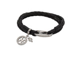 Unique & Co Ladies Black Leather Bracelet B415BL - Hamilton & Lewis Jewellery