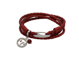 Unique & Co Ladies Moroccan Red Leather Bracelet B416MR - Hamilton & Lewis Jewellery