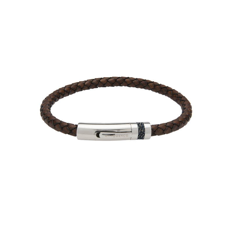 Unique & Co Antique Dark Brown Leather Bracelet B429ADB - Hamilton & Lewis Jewellery