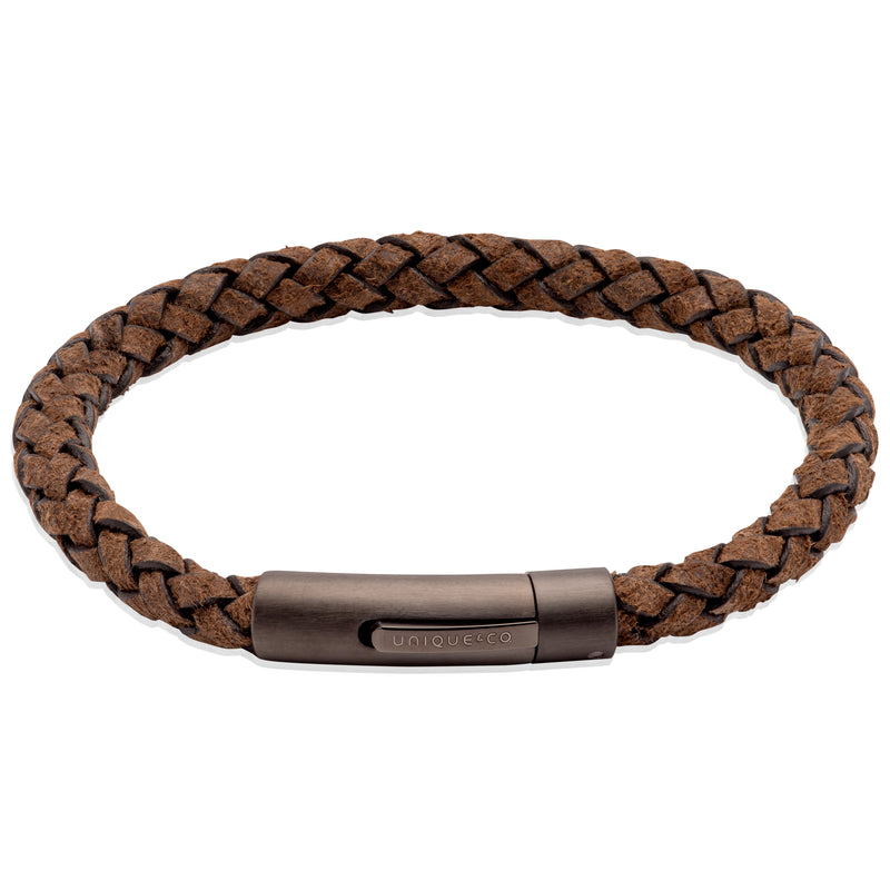 Unique & Co Coconut Leather Bracelet B450CO - Hamilton & Lewis Jewellery