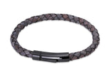Unique & Co Antique Black Leather Bracelet B61ABL - Hamilton & Lewis Jewellery