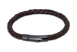 Unique & Co Antique Dark Brown Leather Bracelet B61ADB - Hamilton & Lewis Jewellery