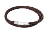 Unique & Co Antique Dark Brown Leather Bracelet B62ADB - Hamilton & Lewis Jewellery
