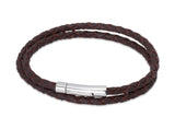 Unique & Co Dark Brown Leather Bracelet B62DB - Hamilton & Lewis Jewellery