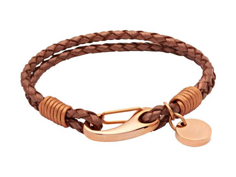 Unique & Co Ladies Copper Leather Bracelet B64CO - Hamilton & Lewis Jewellery